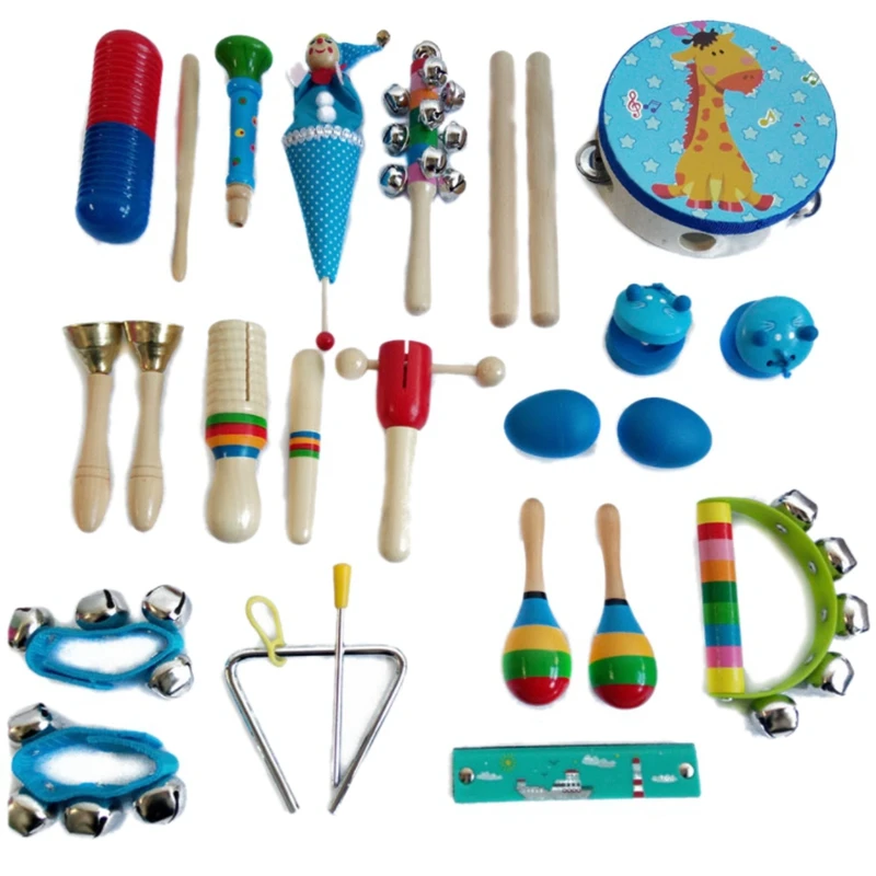 22 PCS Orff Musical Instruments Set Children Early Childhood Music Percussion Toy Combination Kindergarten Teaching Aids
22 PCS Orff Musical Instruments Set Children Early Childhood Music Percussion Toy Combination Kindergarten Teaching Aids