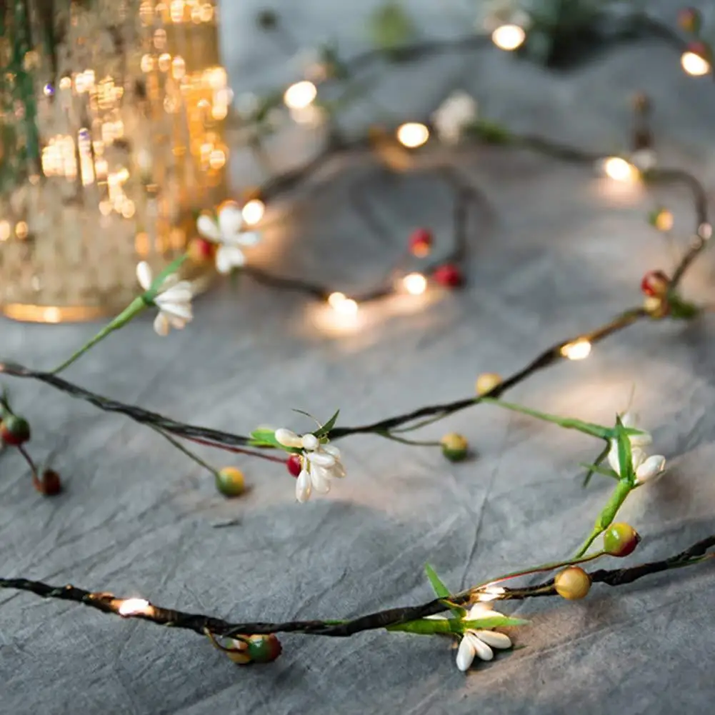 LED Artificial Flower Night Lights Fruit Vine Fairy String Lights Led Decorative Battery Powered For Wedding Garden Birthday
LED Artificial Flower Night Lights Fruit Vine Fairy String Lights Led Decorative Battery Powered For Wedding Garden Birthday