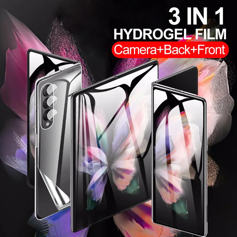 Гидрогелевая пленка для задней панели камеры 3 в 1 Samsung Galaxy Z Fold3 Fold2 ZFold 2 Flip zflip Flip3 5G