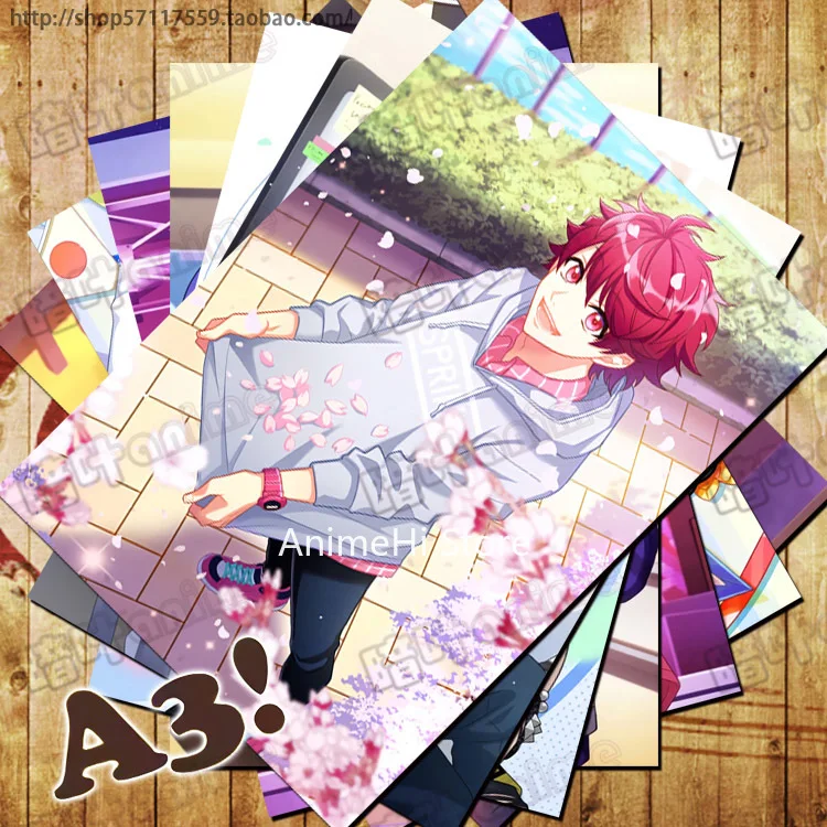 10 pcs/set Anime A3! Season SPRING & SUMMER & AUTUMN & WINTER posters USUI MASUMI wall pictures for Colletion A3 42x29CM Sticker
10 pcs/set Anime A3! Season SPRING & SUMMER & AUTUMN & WINTER posters USUI MASUMI wall pictures for Colletion A3 42x29CM Sticker