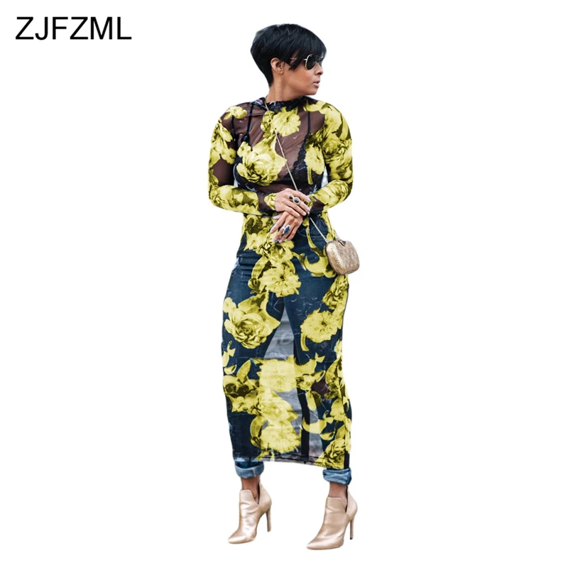 ZJFZML Plus Size Floral Mesh Women Maxi Dress Long Sleeve Vestidos See Through Club Sexy Dress Summer Party Long Beach Dresses
ZJFZML Plus Size Floral Mesh Women Maxi Dress Long Sleeve Vestidos See Through Club Sexy Dress Summer Party Long Beach Dresses