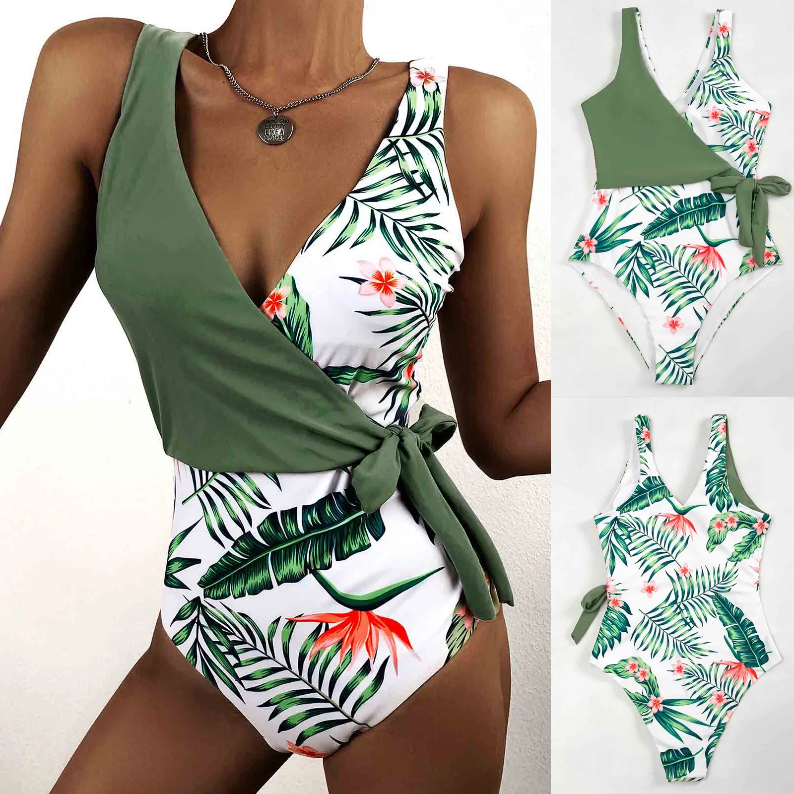 2021 Sexy One piece Swimsuit Women Fashion V-neck Floral Print One-piece Swimsuit Bathing Suit Beach Push Up Swimwear biquini
2021 Sexy One piece Swimsuit Women Fashion V-neck Floral Print One-piece Swimsuit Bathing Suit Beach Push Up Swimwear biquini