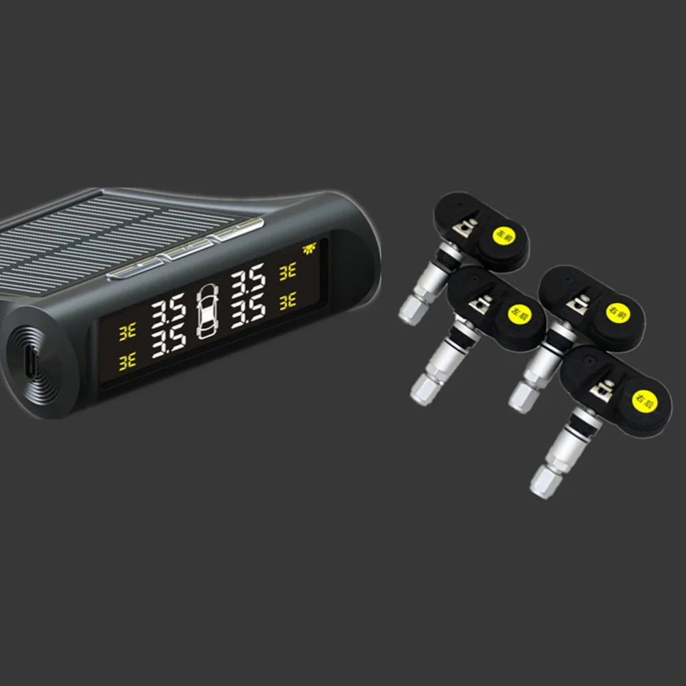 Smart Car TPMS Tyre Pressure Monitoring System Solar Power Charging Digital LCD Display Auto Alarm System ( Internal)
Smart Car TPMS Tyre Pressure Monitoring System Solar Power Charging Digital LCD Display Auto Alarm System ( Internal)