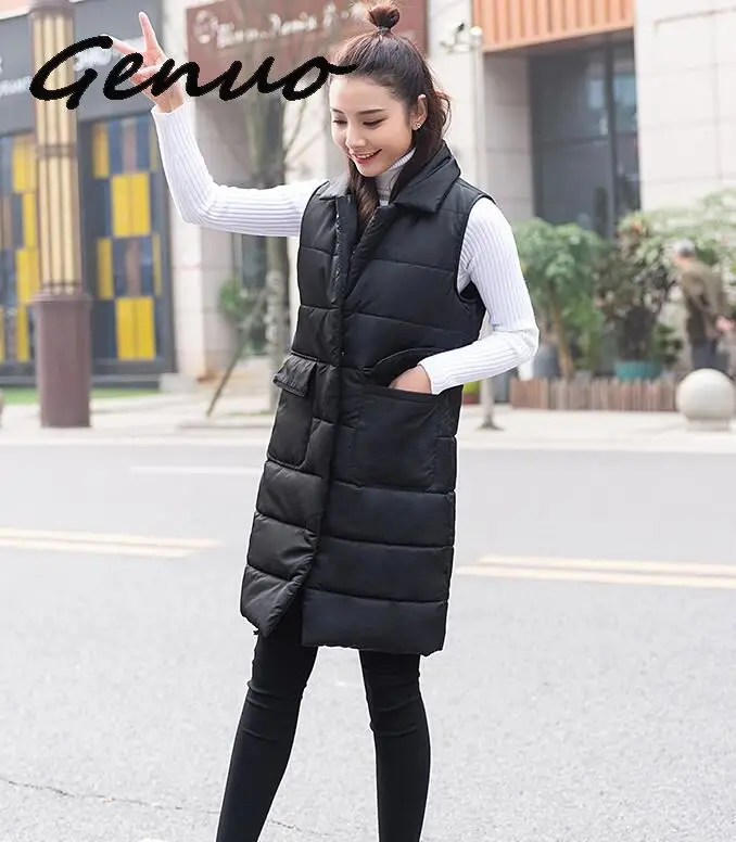 Genuo New Casual Long Cotton Vest Women Fashion 2020 Autumn Winter Warm Coat Woman Ladies Waistcoat Slim Black Plus Size Jacket
Genuo New Casual Long Cotton Vest Women Fashion 2020 Autumn Winter Warm Coat Woman Ladies Waistcoat Slim Black Plus Size Jacket