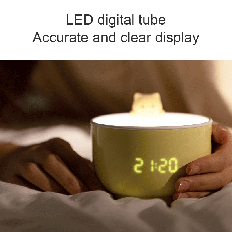 LED Night Light Clock USB Cute Cat Touch-sensitive Lamp Alarm with Digital Time Display for Room Bedside B1
LED Night Light Clock USB Cute Cat Touch-sensitive Lamp Alarm with Digital Time Display for Room Bedside B1