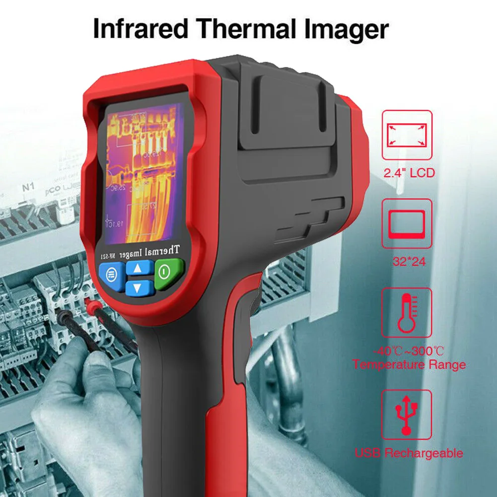 JD-109 High-Definition HD Infrared Thermal Image Temperature Imaging Camera Floor Heating Detector Industrial Object Thermometer
JD-109 High-Definition HD Infrared Thermal Image Temperature Imaging Camera Floor Heating Detector Industrial Object Thermometer