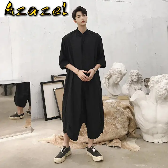 HOT Spring new Fashion catwalk style men's silhouette straight loose casual pants hair stylist jumpsuit male hipster overalls
HOT Spring new Fashion catwalk style men's silhouette straight loose casual pants hair stylist jumpsuit male hipster overalls