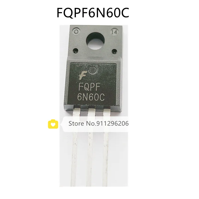 10 шт./лот FQPF6N60C 600V 6A TO-220F 6N60C 100% New origina | Электроника