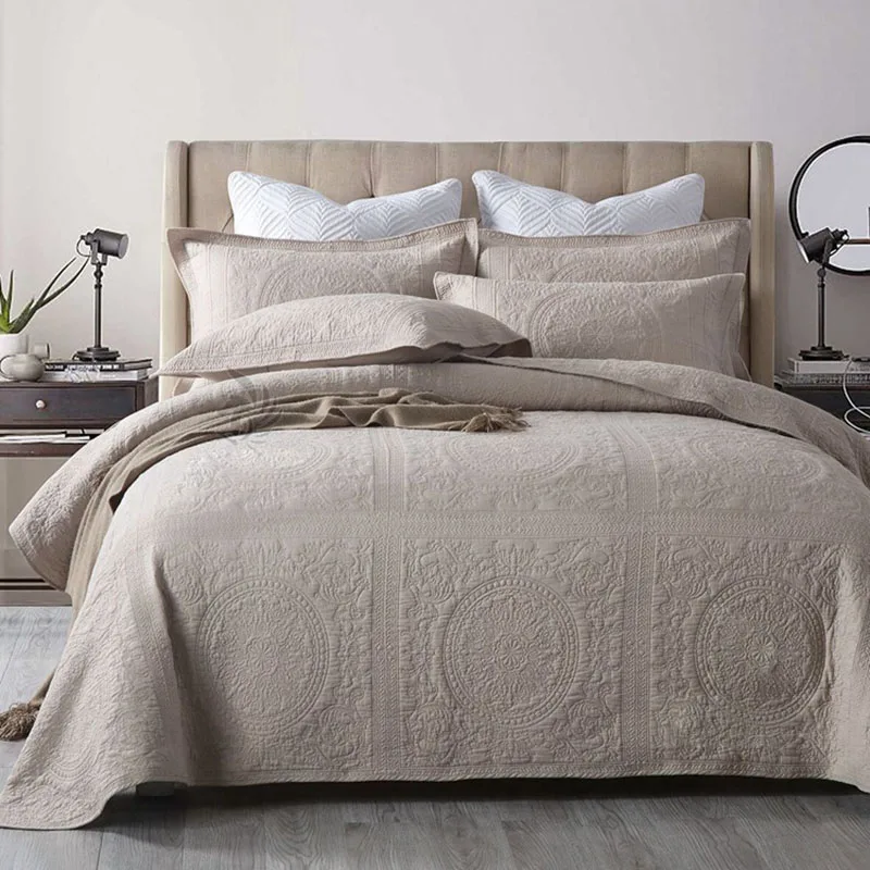 CHAUSUB Solid Cotton Quilt Set 3PCS Embroidered Bedspread on the Bed Queen Size Summer Blanket in Bedroom Quilted Coverlet
CHAUSUB Solid Cotton Quilt Set 3PCS Embroidered Bedspread on the Bed Queen Size Summer Blanket in Bedroom Quilted Coverlet