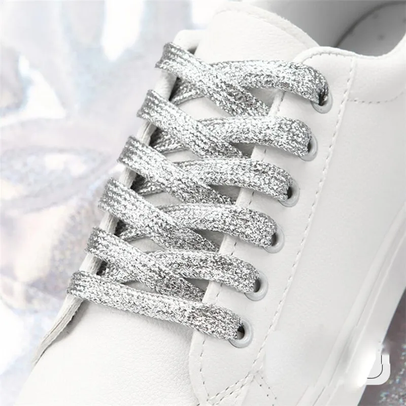 1 Pair Glitter Flat Shoelaces Shiny Silver Thread Shoe Laces Sparkly Bootlaces Colors Shimmering 110cm Shoe Strings
1 Pair Glitter Flat Shoelaces Shiny Silver Thread Shoe Laces Sparkly Bootlaces Colors Shimmering 110cm Shoe Strings