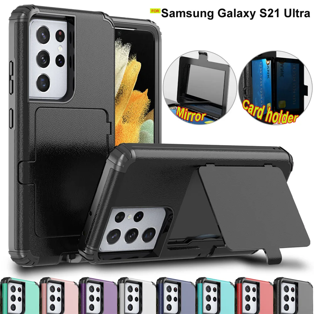 Зеркальный чехол для телефона с отделением для карт для Samsung Galaxy S21 Ультратонкий чехол-подставка противоударный армированный чехол для Galaxy S21 Plus Note 20 ультрачехол
Зеркальный чехол для телефона с отделением для карт для Samsung Galaxy S21 Ультратонкий чехол-подставка противоударный армированный чехол для Galaxy S21 Plus Note 20 ультрачехол