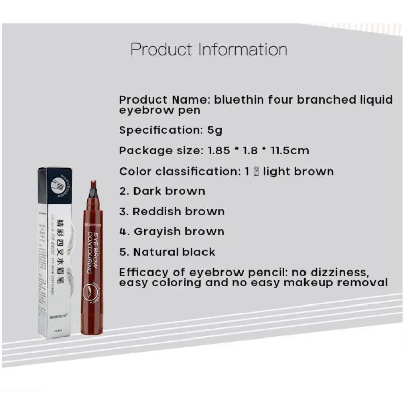 Waterproof 4 Fork Tip Eyebrow Tattoo Pencil Long Lasting Four-claw Eye Brow Tint Eyebrow Enhancers Eyebrow Makeup Tools TSLM1
Waterproof 4 Fork Tip Eyebrow Tattoo Pencil Long Lasting Four-claw Eye Brow Tint Eyebrow Enhancers Eyebrow Makeup Tools TSLM1