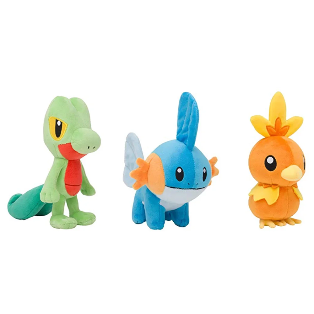 Милый Покемон Torchic Treecko Mudkip Плюшевая Кукла Игрушка Elf комбинированное