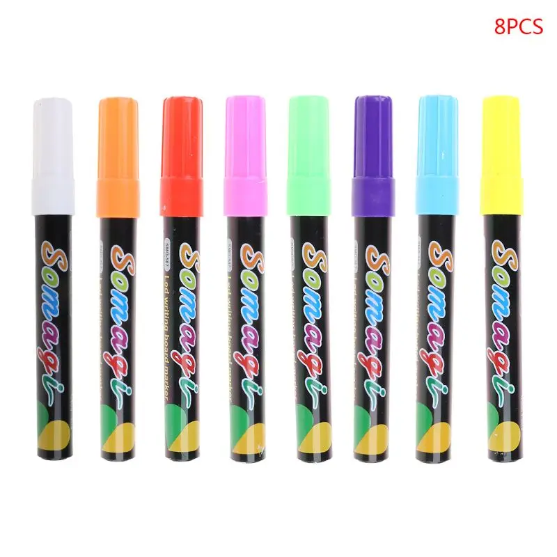 8 Colors Highlighter Fluorescent Liquid Chalk Marker Neon Pen For LED Writing Board Blackboard Glass Painting Graffiti Office Su 
8 Colors Highlighter Fluorescent Liquid Chalk Marker Neon Pen For LED Writing Board Blackboard Glass Painting Graffiti Office Su