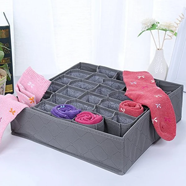 1 pc cabinet drawer organizer 30 compartments Bra lingerie underwear Tie Storage Boxes socks - gray
1 pc cabinet drawer organizer 30 compartments Bra lingerie underwear Tie Storage Boxes socks - gray