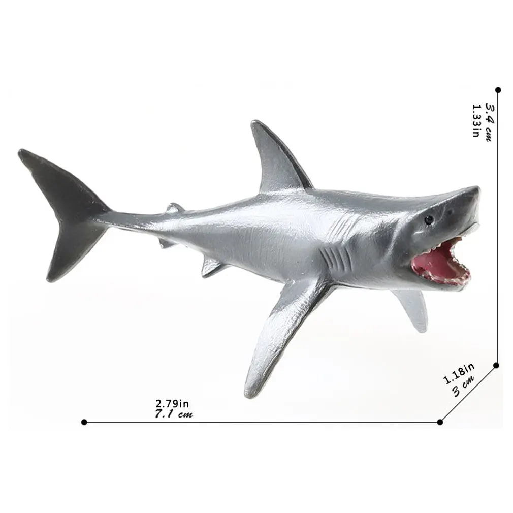 

Shark Children'S Simulation Ocean World Wild Animal Plastic Model Static Solid Model Toys Ornaments Decoration Shark