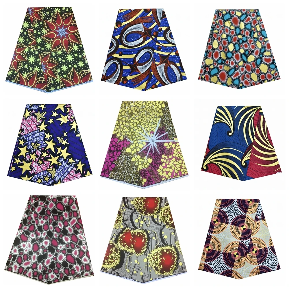 Lastest African Golden Wax Fabrics 100% Cotton Prints Nigerian Rapper Batik Ankara Pagne Veritable Loincloth Material 6yards
Lastest African Golden Wax Fabrics 100% Cotton Prints Nigerian Rapper Batik Ankara Pagne Veritable Loincloth Material 6yards