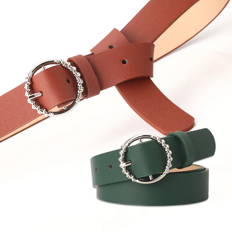 2020 Female Fashion Round Buckle Waist Belt Metal Buckle Casual PU Leather Belt Clothes Accessories For Women Decorative Belt
2020 Female Fashion Round Buckle Waist Belt Metal Buckle Casual PU Leather Belt Clothes Accessories For Women Decorative Belt