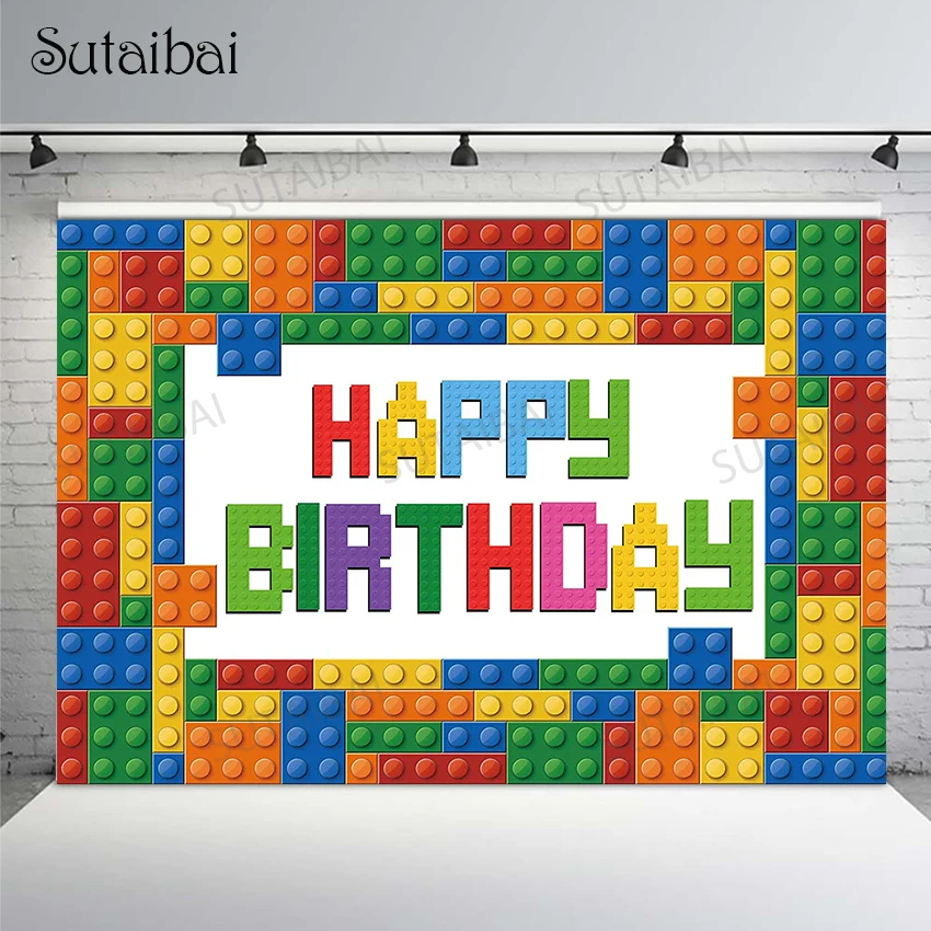 Building Block Toy Bricks Kids Happy Birthday Party Backdrop Photography Background Decor Photo Booth Props Baby Shower Banner
Building Block Toy Bricks Kids Happy Birthday Party Backdrop Photography Background Decor Photo Booth Props Baby Shower Banner
