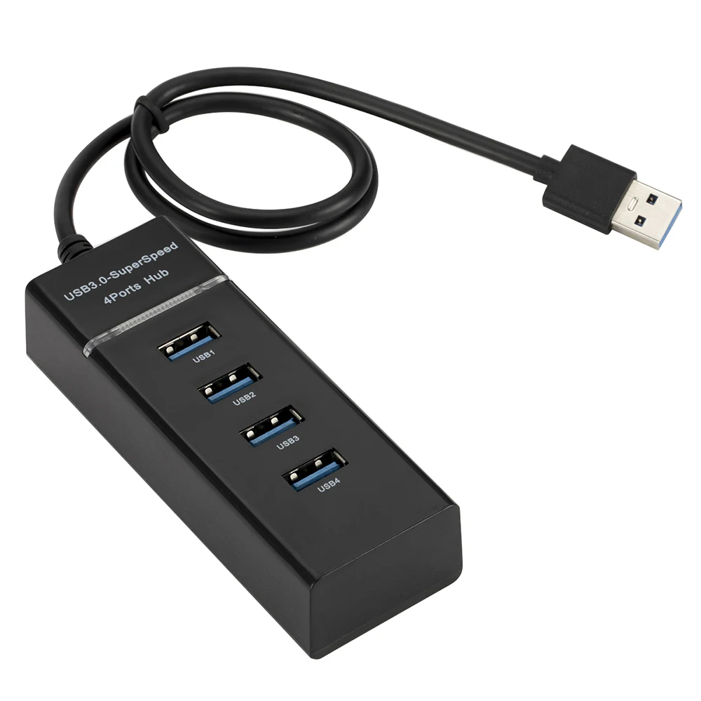 Высокая Скорость 4 Порты и разъёмы USB 3 0 Multi HUB разветвитель расширения usb хаб для
