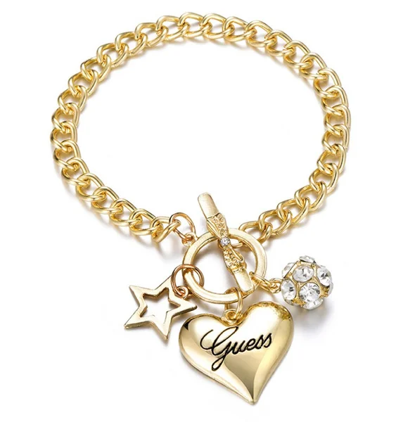 Initial Bracelets Star And Heart Ball CZ Chain Bracelets for Women Charms Cuban Curb Link Bracelet Toggle Clasp
Initial Bracelets Star And Heart Ball CZ Chain Bracelets for Women Charms Cuban Curb Link Bracelet Toggle Clasp