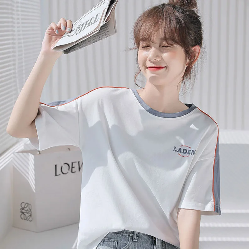 Short-Sleeved White T-Shirt Female Niche Spring And Summer New Korean Loose Half-Sleeved Top Ins Tide
Short-Sleeved White T-Shirt Female Niche Spring And Summer New Korean Loose Half-Sleeved Top Ins Tide