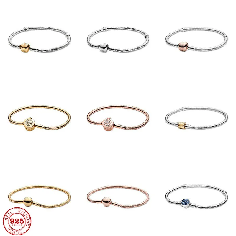 TOP SALE Pulseira Bracelet 925 Sterling Silver Crown Snake Chain Bracelet For Women Fit Original Pamura Charm Beads Jewelry Gift
TOP SALE Pulseira Bracelet 925 Sterling Silver Crown Snake Chain Bracelet For Women Fit Original Pamura Charm Beads Jewelry Gift