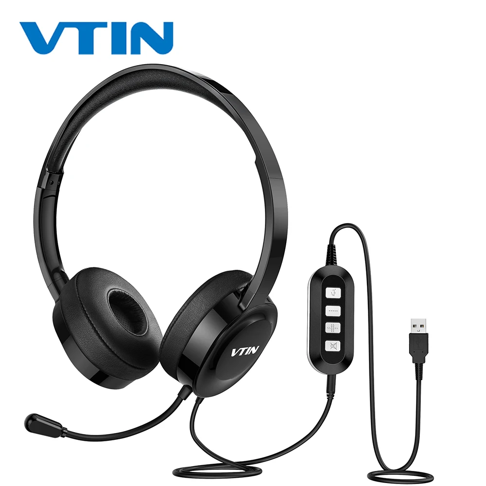 VTIN Office Headset with Mic 3.5mm USB Computer Headset Noise Reduction Headphone for Laptop Call Center Skype PC Cellphone
VTIN Office Headset with Mic 3.5mm USB Computer Headset Noise Reduction Headphone for Laptop Call Center Skype PC Cellphone