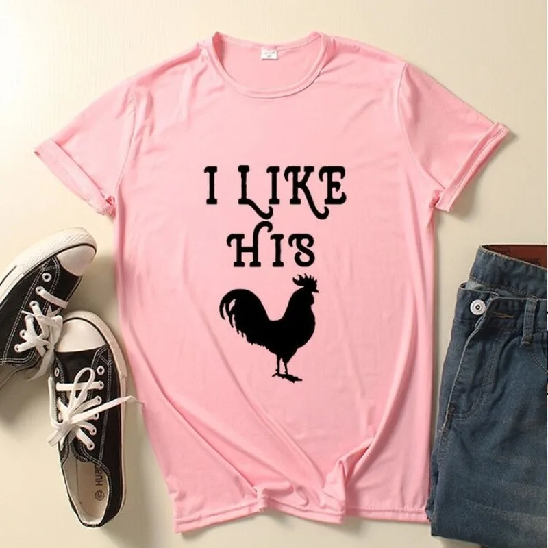 I LIKE HIS Chicken Print Women T Shirt Short Sleeve O Neck Loose Women Tshirt Ladies Tee Shirt Tops Clothes Camisetas Mujer
I LIKE HIS Chicken Print Women T Shirt Short Sleeve O Neck Loose Women Tshirt Ladies Tee Shirt Tops Clothes Camisetas Mujer