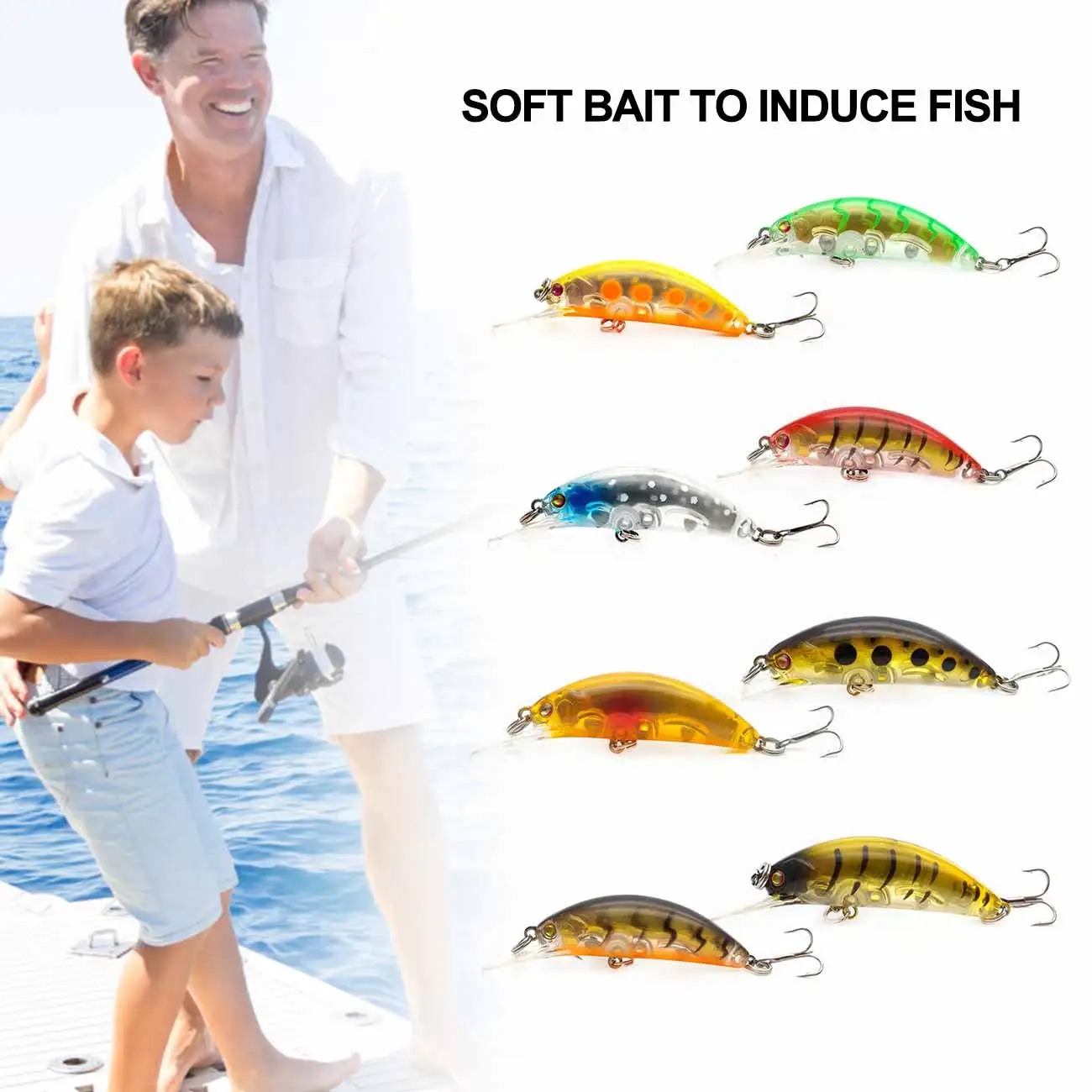 5cm 4g Reflective 3DS Colorful Mini Minnow Fishing Lure 5cm 4g Lifelike Colorful Peche Classic Fishing Bait
5cm 4g Reflective 3DS Colorful Mini Minnow Fishing Lure 5cm 4g Lifelike Colorful Peche Classic Fishing Bait