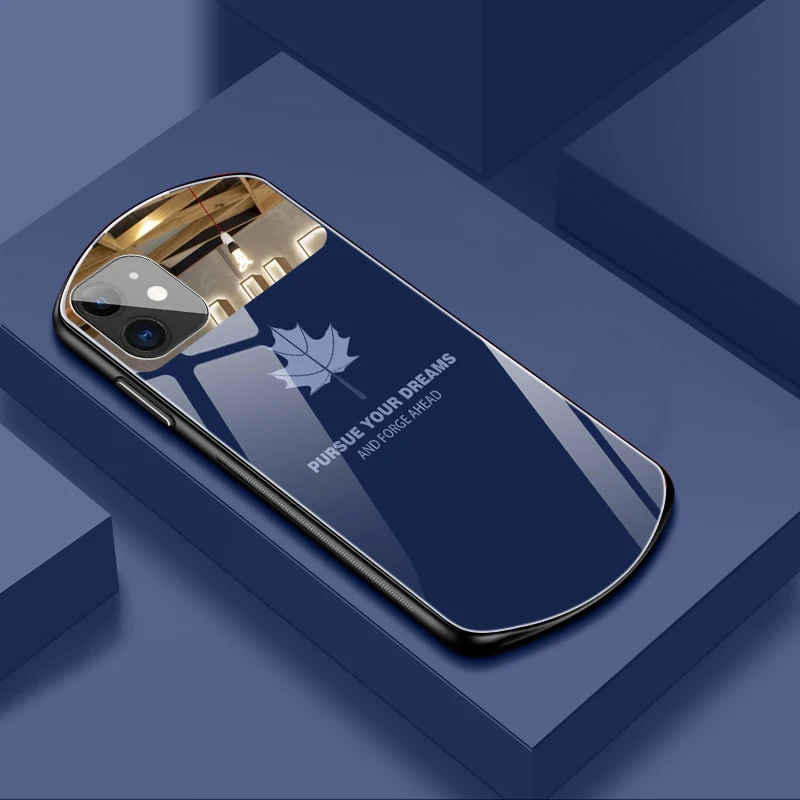 Luxury Cute Oval Maple Leaf Tempered Glass Phone Case For iPhone 13 12 11 Pro Max XSmax XR X SE 8 7 6 Plus Mirror Silicone Cover
Luxury Cute Oval Maple Leaf Tempered Glass Phone Case For iPhone 13 12 11 Pro Max XSmax XR X SE 8 7 6 Plus Mirror Silicone Cover