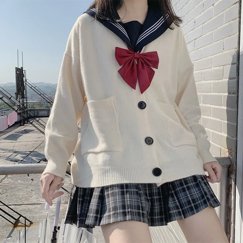 Японский свитер JK однотонный милый жилет для косплея девочек школьный колледжа