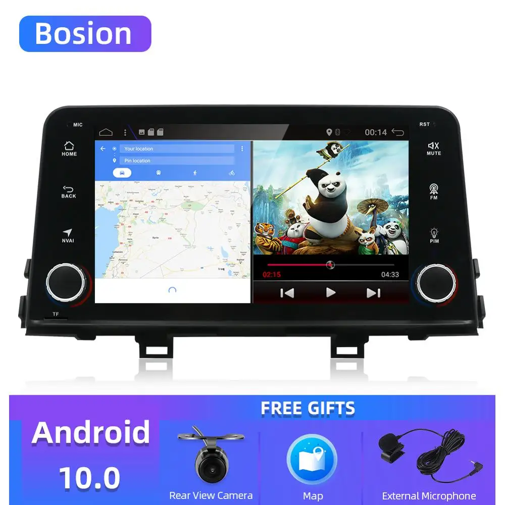 Bosion Android 10 0 автомобильный DVD GPS четырехъядерный Fit KIA PICANTO MORNING 2017 2018 2019