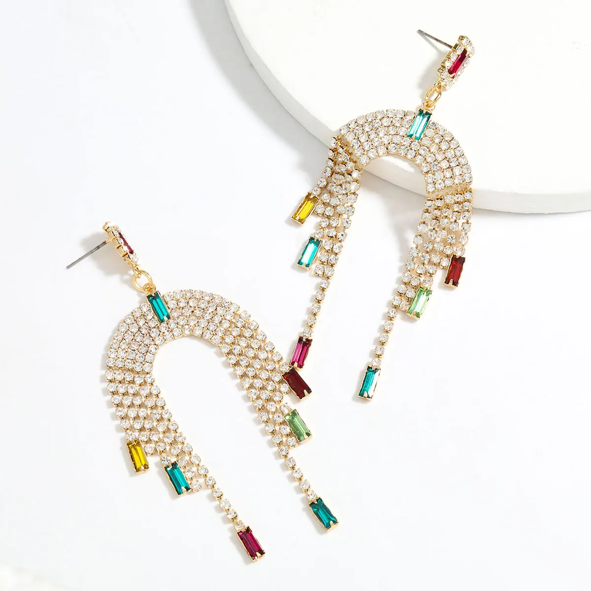 2021 Autumn Popular Metal Rhinestone Geometric Tassel Earrings Family Dinner Shiny Dangle Earrings Women's Statement Earrings
2021 Autumn Popular Metal Rhinestone Geometric Tassel Earrings Family Dinner Shiny Dangle Earrings Women's Statement Earrings
