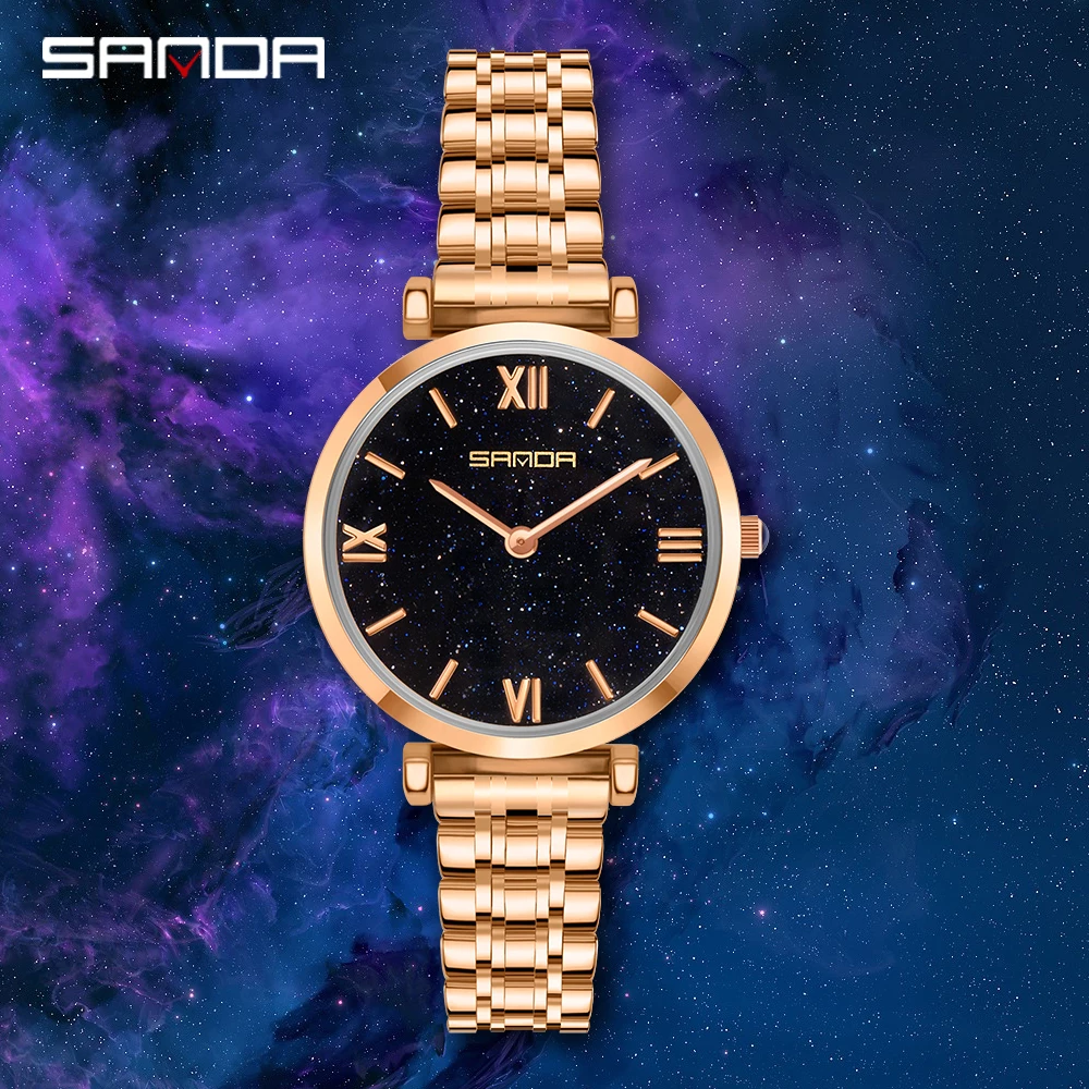 SANDA 2020 Luxury Brand Women Watches Elegant Ladies Watch Gold Clock Wristwatches For Women Quartz Watch relogio feminino P1035 
SANDA 2020 Luxury Brand Women Watches Elegant Ladies Watch Gold Clock Wristwatches For Women Quartz Watch relogio feminino P1035
