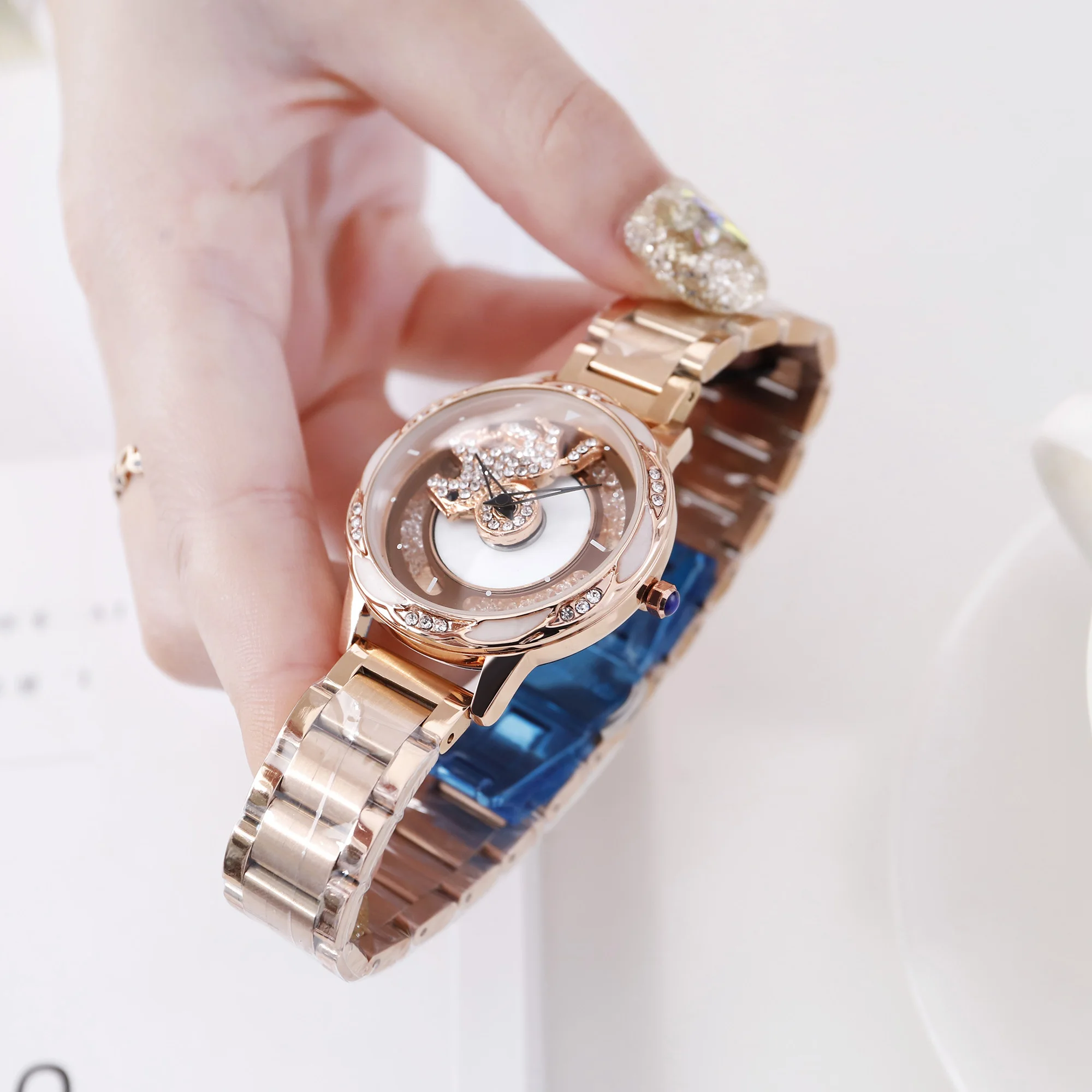 Mobangtuo Women's Leisure Fashion Watch Exquisite Diamond Inlaid Watch Stainless Steel Quartz Women's Watch
Mobangtuo Women's Leisure Fashion Watch Exquisite Diamond Inlaid Watch Stainless Steel Quartz Women's Watch