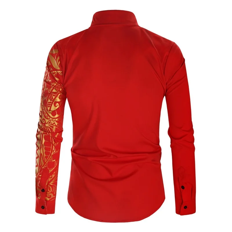 2021 Stylish Cowboy Shirt Men Brand Design Bronzing Print Slim Fit Casual Long Sleeve Shirts Mens Wedding Party Shirt for Male
2021 Stylish Cowboy Shirt Men Brand Design Bronzing Print Slim Fit Casual Long Sleeve Shirts Mens Wedding Party Shirt for Male