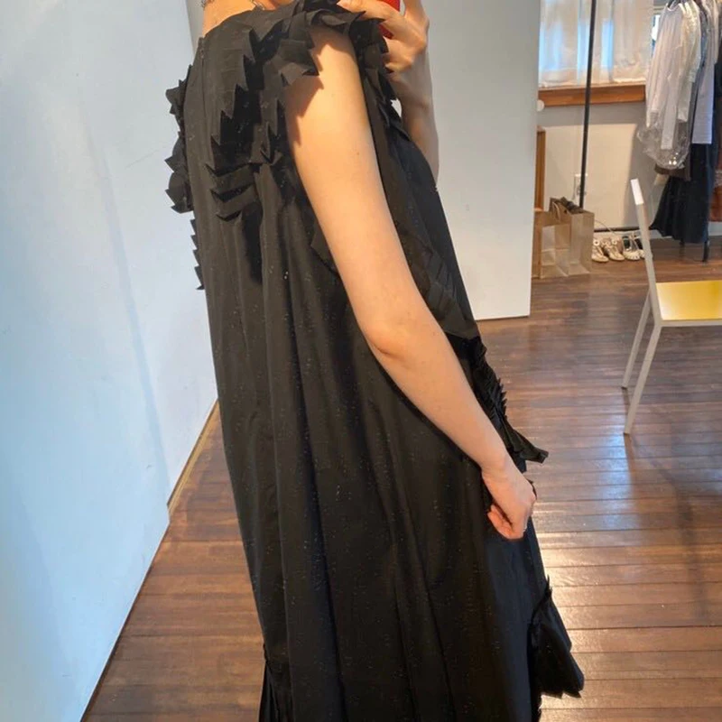 Ruffles Pleated Dress Women Korean Chic O Neck Butterfly Sleeve Irregular Long Dresses Femme Summer 2021 Casual Solid Vestidos
Ruffles Pleated Dress Women Korean Chic O Neck Butterfly Sleeve Irregular Long Dresses Femme Summer 2021 Casual Solid Vestidos