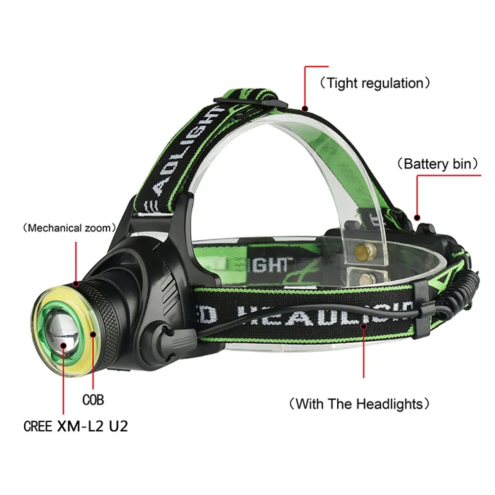Bright LED Headlamp Headlight Head Torch Light Zoom Batteries Chargeable Camping Headlights Outdoor Lighting Work Lights
Bright LED Headlamp Headlight Head Torch Light Zoom Batteries Chargeable Camping Headlights Outdoor Lighting Work Lights