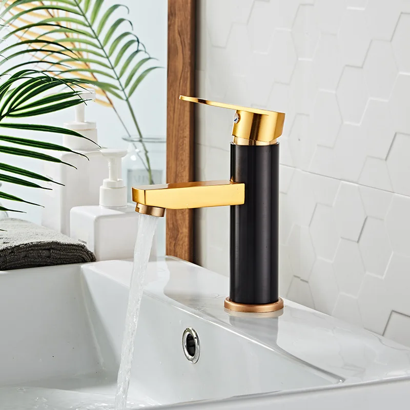 Black gold space aluminum faucet single hole hot and cold hotel bathroom wash wash sink faucet
Black gold space aluminum faucet single hole hot and cold hotel bathroom wash wash sink faucet