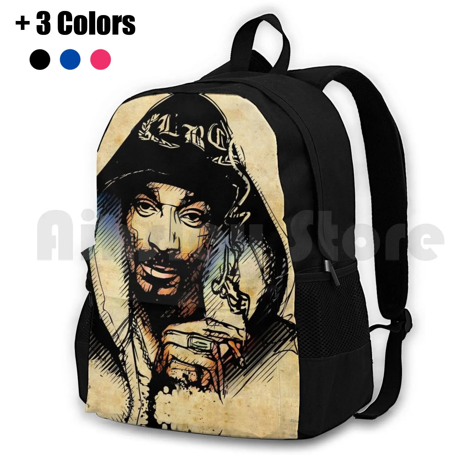 Outdoor Hiking Backpack Waterproof Camping Travel Artist Black Dogg Gangster Hip Hop Ink Music Portrait Rap Singer Sketch
Outdoor Hiking Backpack Waterproof Camping Travel Artist Black Dogg Gangster Hip Hop Ink Music Portrait Rap Singer Sketch