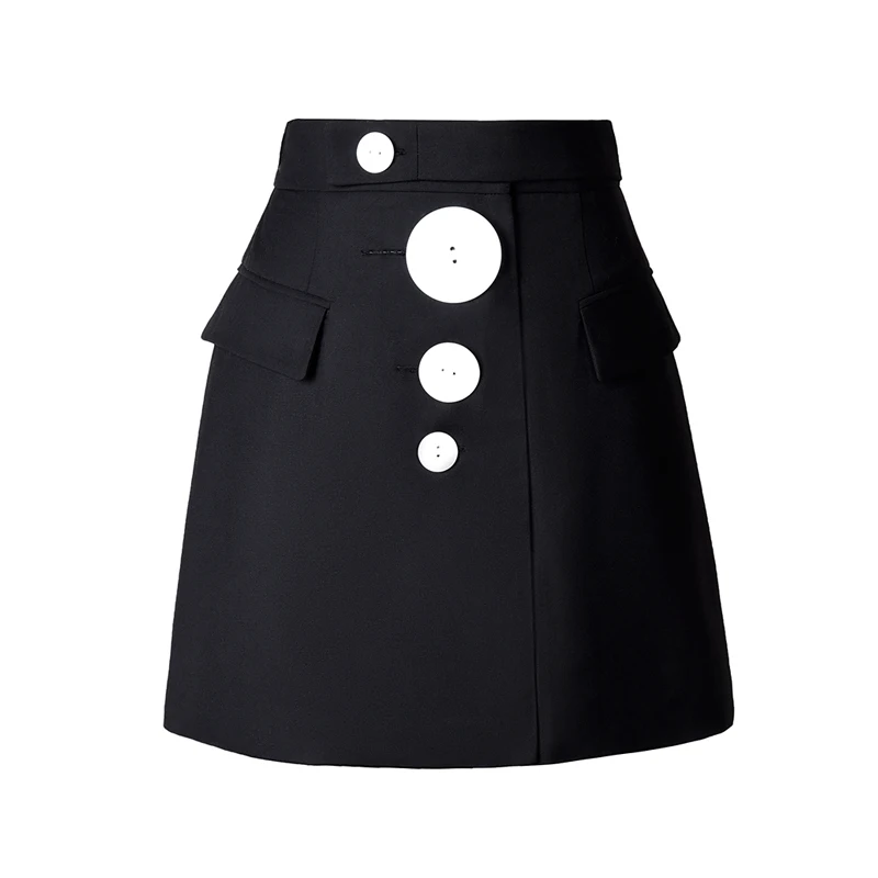 AEL Office Lady A Line Women Short Skirt High Waist Shell Button Pocket Slim Vintage Black Skirt 2020 Summer New Fashion
AEL Office Lady A Line Women Short Skirt High Waist Shell Button Pocket Slim Vintage Black Skirt 2020 Summer New Fashion