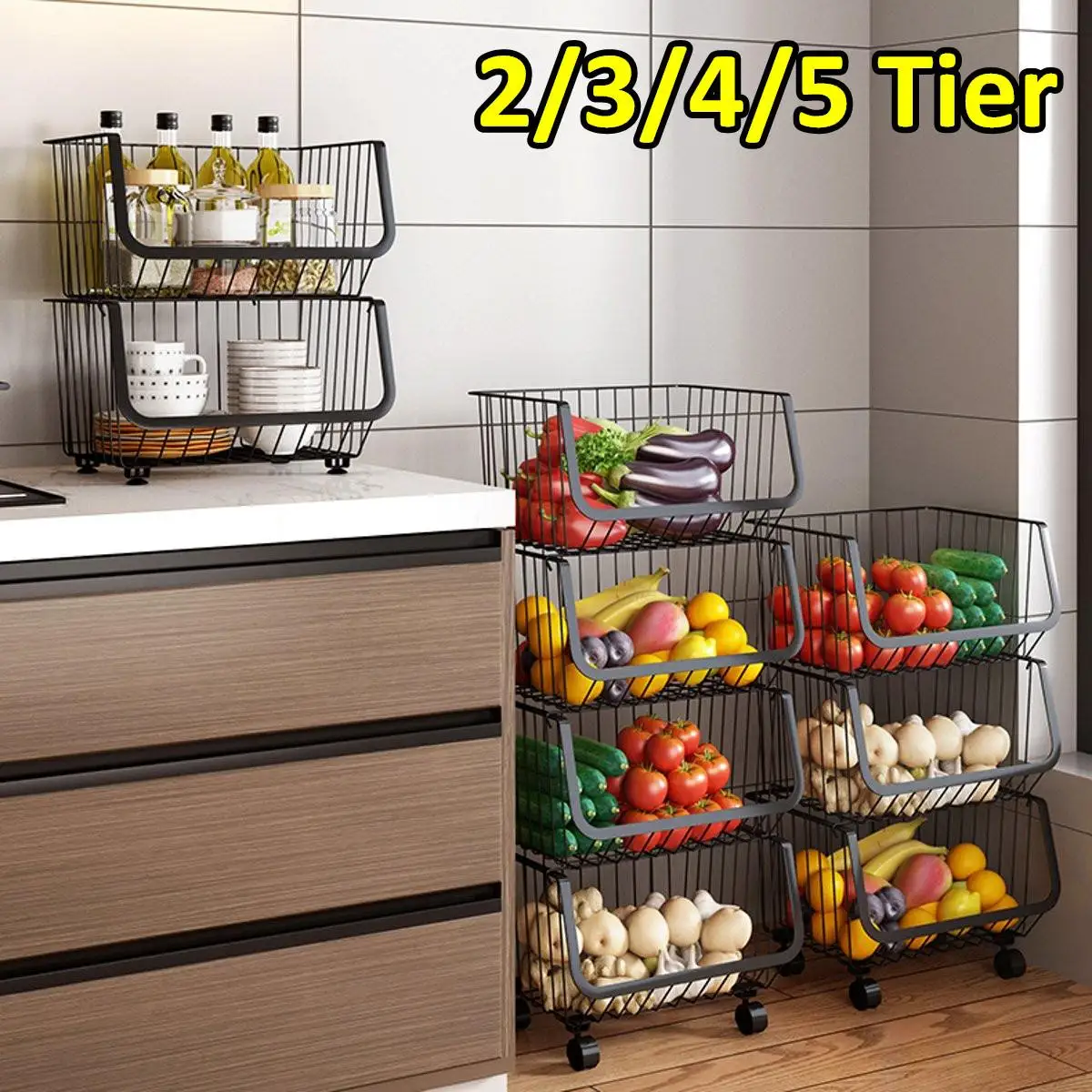 Multi-layer Kitchen Metal Dish Racks Holders Vegetable Fruit Storage Basket With Wheels Home Floor Kitchen Storage Organization
Multi-layer Kitchen Metal Dish Racks Holders Vegetable Fruit Storage Basket With Wheels Home Floor Kitchen Storage Organization