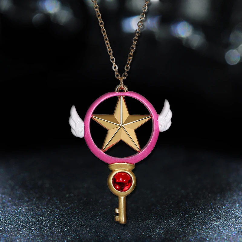 Cartoon Anime Card Captor Sakura Choker Necklaces Sakura Five-pointed Star Key Pendant Magic Wand Necklace Wing Necklace Jewelry
Cartoon Anime Card Captor Sakura Choker Necklaces Sakura Five-pointed Star Key Pendant Magic Wand Necklace Wing Necklace Jewelry