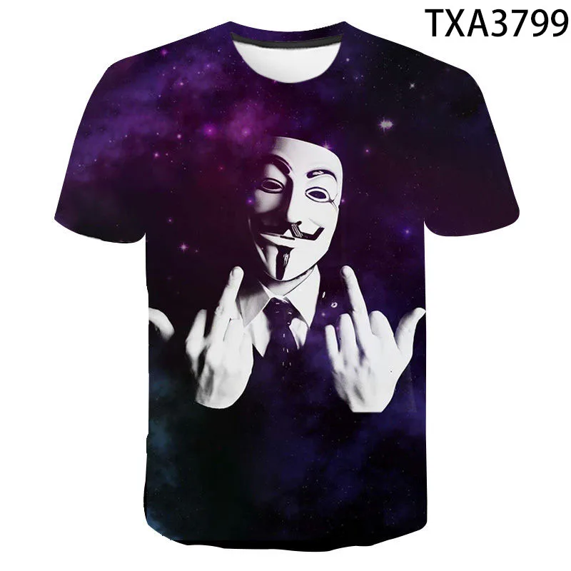 Hacker Mask 3D Print Tshirt Men Women Children Summer Short Sleeve Casual T-shirt Funny Boy Girl Kids Tops Cool Streetwear Tees
Hacker Mask 3D Print Tshirt Men Women Children Summer Short Sleeve Casual T-shirt Funny Boy Girl Kids Tops Cool Streetwear Tees