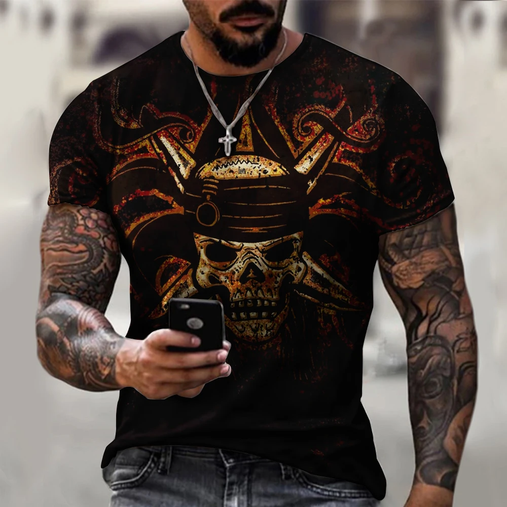 Summer New Printed Men's T-Shirts, Super-Size Breathable And Quick-Drying Fitness Clothes, Skull And Bull Head Funny Tops Tees
Summer New Printed Men's T-Shirts, Super-Size Breathable And Quick-Drying Fitness Clothes, Skull And Bull Head Funny Tops Tees