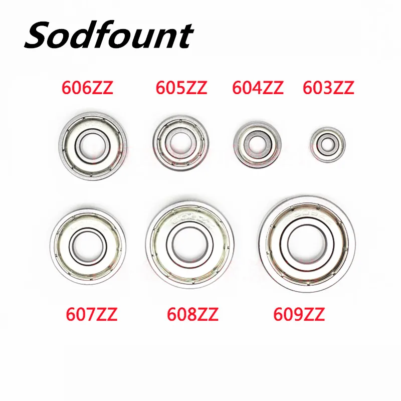 

10PC RS bearing steel high-speed motor miniature bearings 603 604 605 606 607 608 609-2Z ZZ deep groove ball bearings