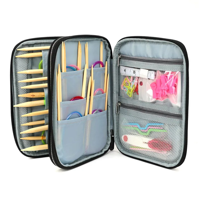 Knitting Needles Case Travel Pouch Organizer Storage Bag for Circular Knitting Needles Crochet Hooks Sewing Accessories Kit Bag
Knitting Needles Case Travel Pouch Organizer Storage Bag for Circular Knitting Needles Crochet Hooks Sewing Accessories Kit Bag