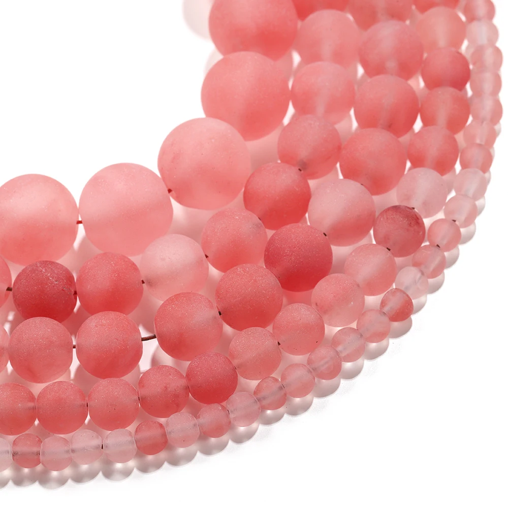 1strand Natural Stone Dull Polish Matte Watermelon Red Chalcedony Stone Round Beads for Jewelry Making 4/6/8/10/12mm DIY Earring
1strand Natural Stone Dull Polish Matte Watermelon Red Chalcedony Stone Round Beads for Jewelry Making 4/6/8/10/12mm DIY Earring