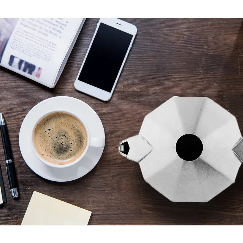 Aluminum Coffee Maker Durable Moka Cafeteira Expresso Percolator Pot Practical Moka Coffee Pot 50/100/150/300/450/600ml
Aluminum Coffee Maker Durable Moka Cafeteira Expresso Percolator Pot Practical Moka Coffee Pot 50/100/150/300/450/600ml